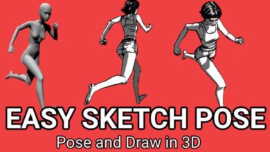 Easy Sketch Pose Free Download