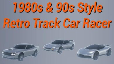 1980s90s Style – Retro Track Car Racer Free Download